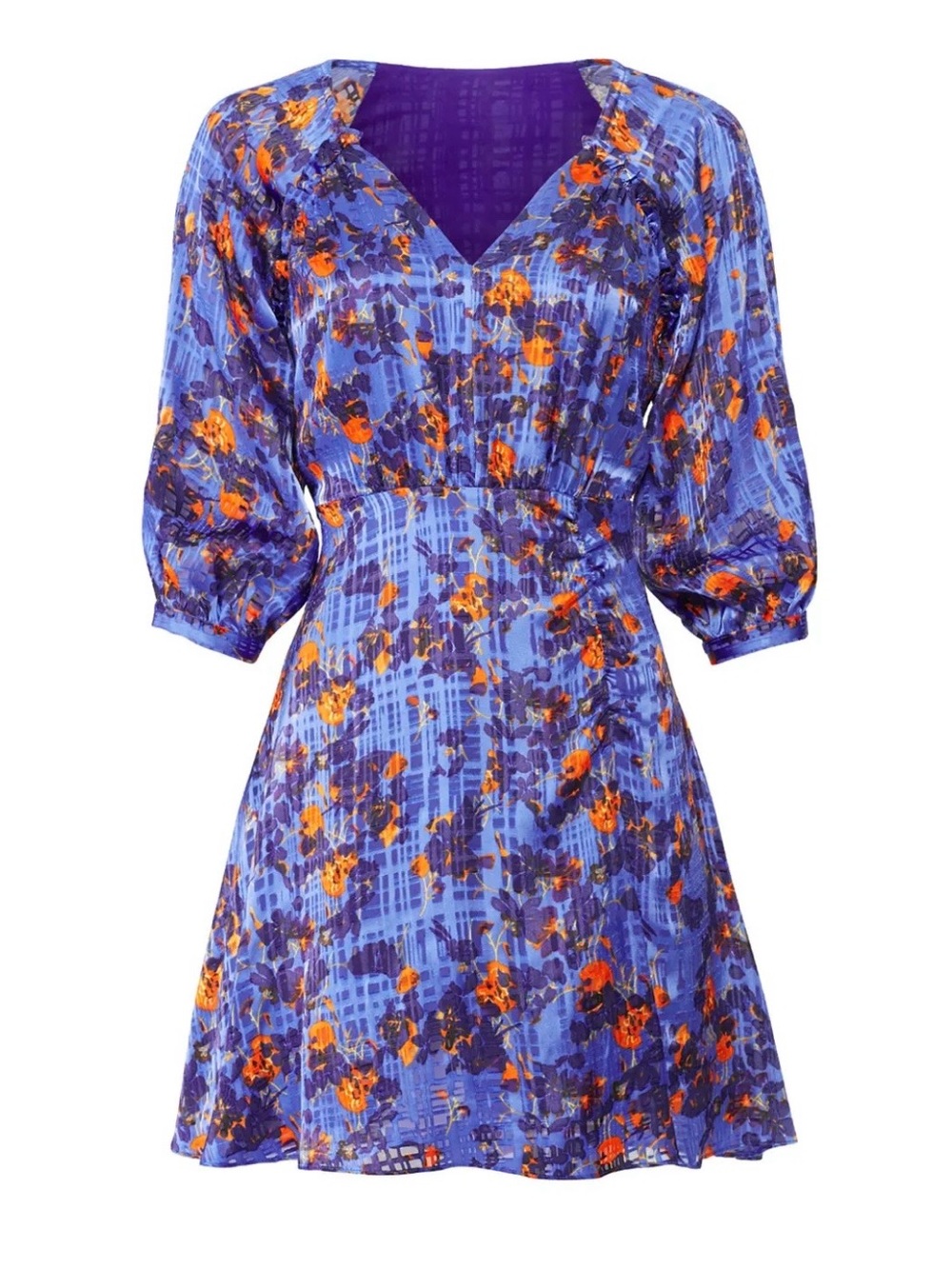 Tanya Taylor Floral Print Silk Blend Women's Mini Dress Size 4
